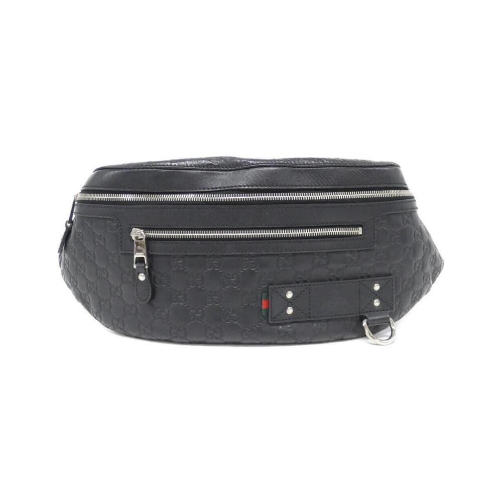 Gucci Guccissima Web belt bag black embossed